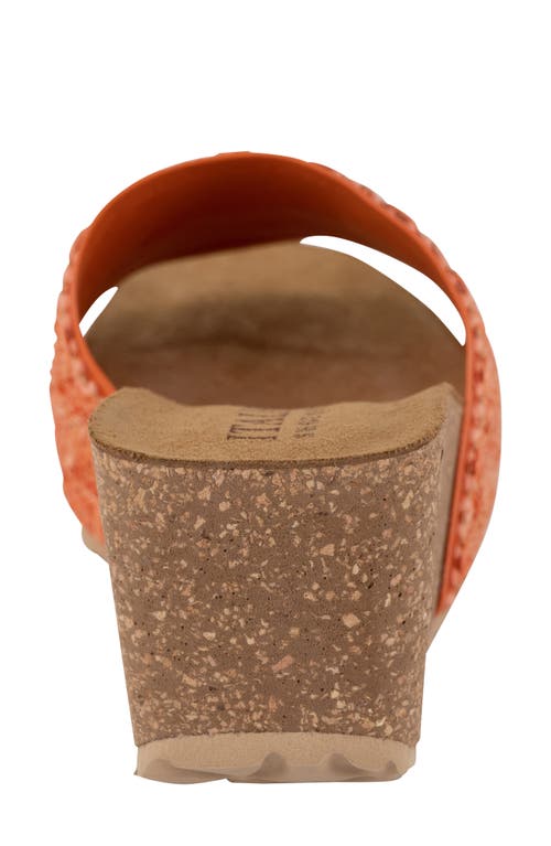 Shop Italian Shoemakers Ibbie Platform Wedge Slide Sandal In Orange