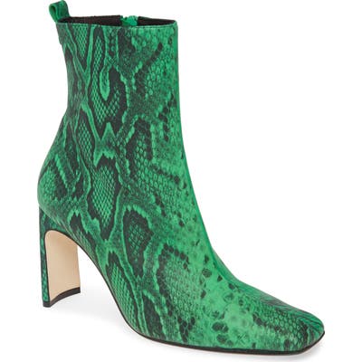 Miista Marcelle Reptile Embossed Bootie - Green