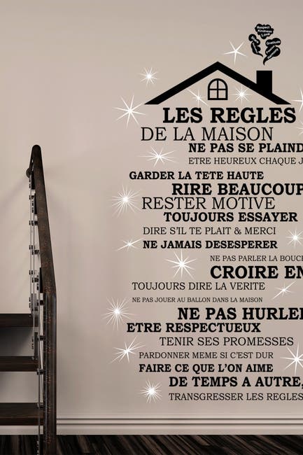 Walplus French Rooftop House Rules Wall Sticker Nordstrom Rack