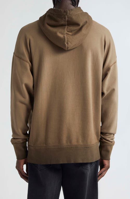 Shop Isabel Marant Malek Oversize Ombré Pullover Hoodie In Khaki