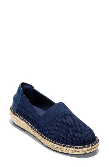 Cole Haan Cloudfeel Stitchlite Espadrille In Marine Blue Fabric