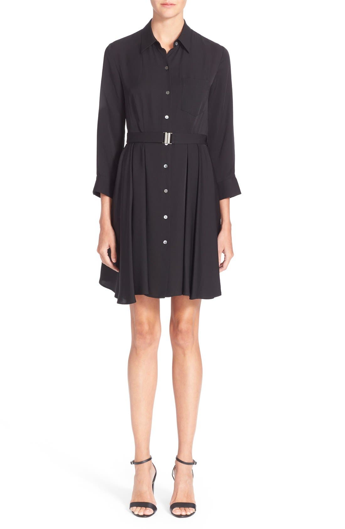 blouson dress with sleeves