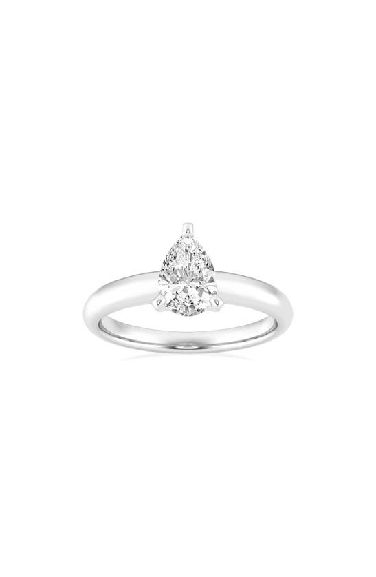 Shop Badgley Mischka Collection Pear Cut Lab Created Diamond Engagement Ring In White