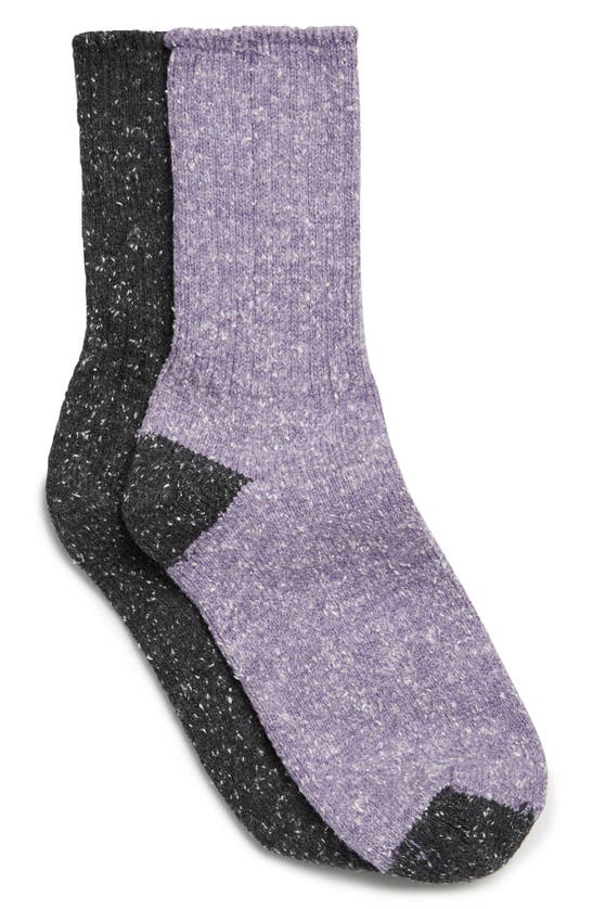 Hue Tweed Ribbed Boot Socks In Enchanted Purple
