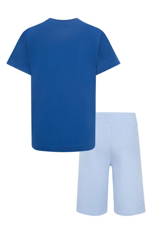 Shop Nike Kids' Club Graphic T-shirt & Sweat Shorts Set In Light Armory Blue