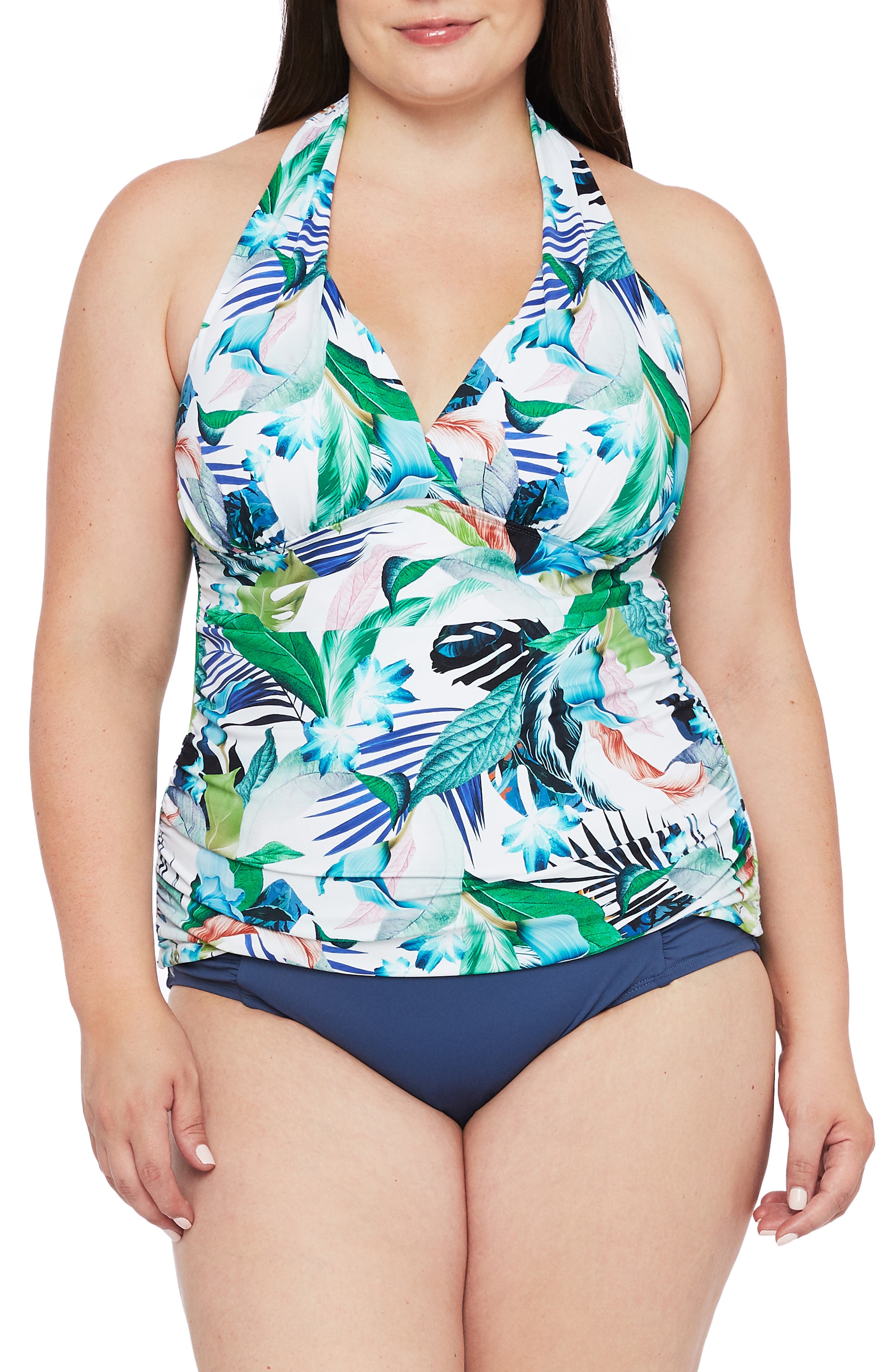 teal tankini top