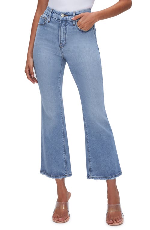 Good American Legs Crop Mini Bootcut Jeans Indigo510 at