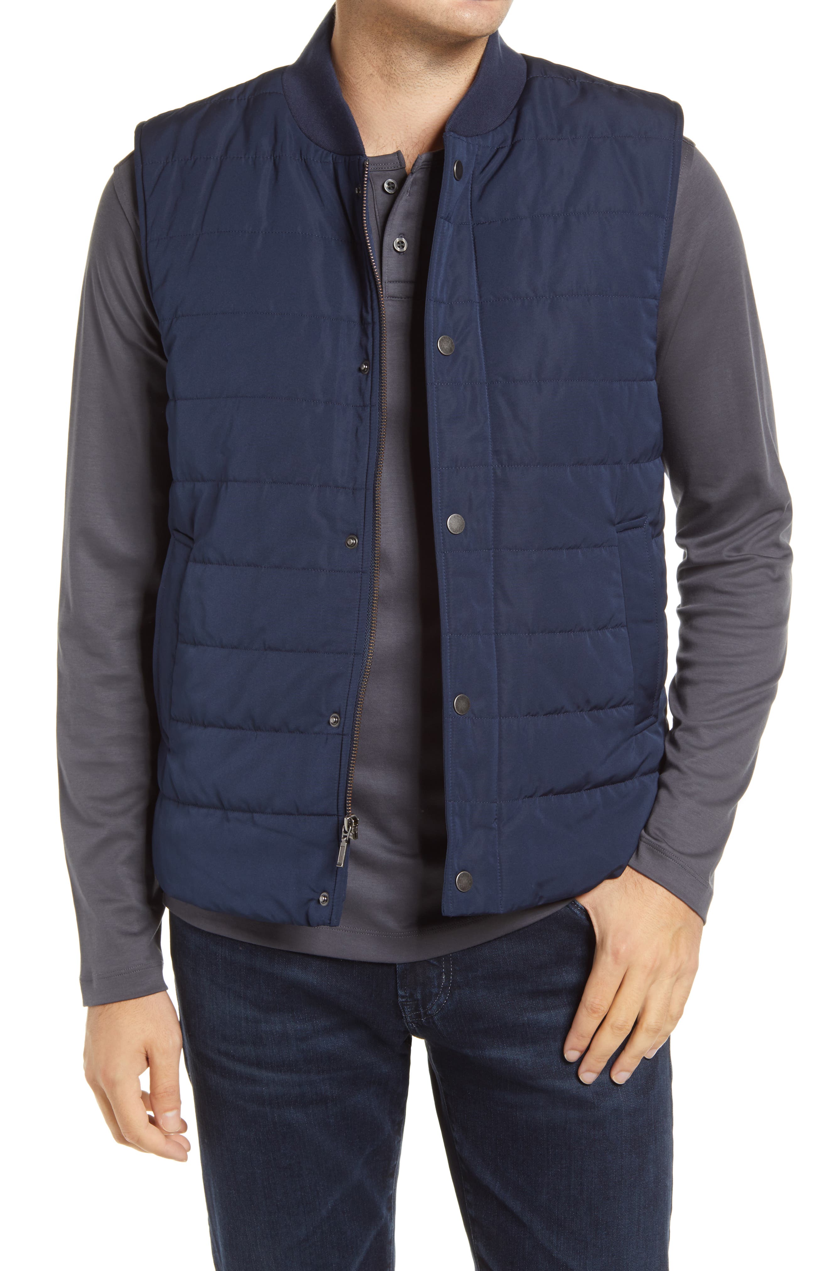 puffer vest with short sleeve shirt