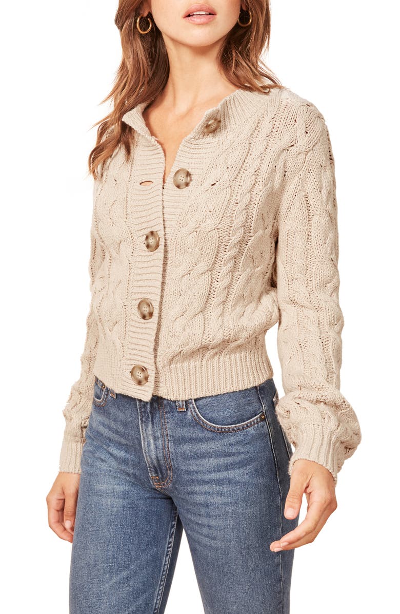 Reformation Annie Cable Knit Cardigan | Nordstrom