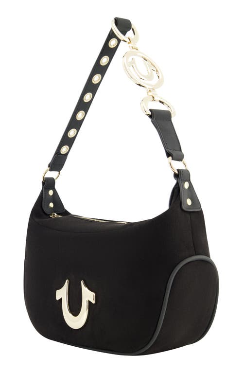 Shop True Religion Brand Jeans Horseshoe Link Shoulder Bag In Black