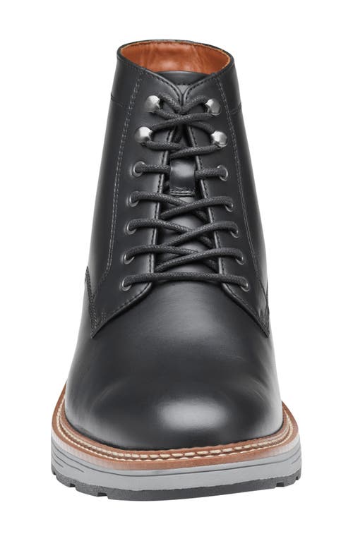 Shop Johnston & Murphy Upton Plain Toe Waterproof Boot In Black Full Grain