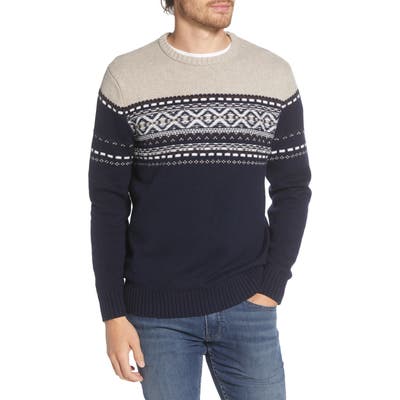 The Normal Brand Fair Isle Crewneck Sweater, Blue