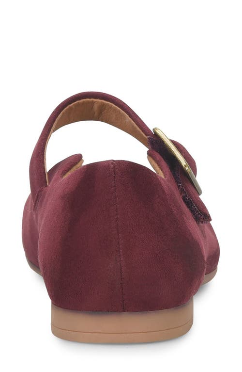 Eurosoft Kendal Mary Jane Flat In Burgundy Suede