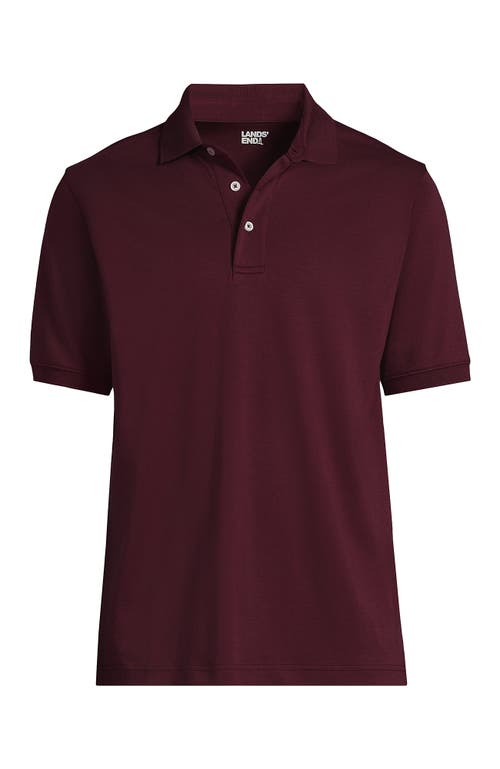 Shop Lands' End Short Sleeve Cotton Supima Polo Shirt In Royal Burgundy