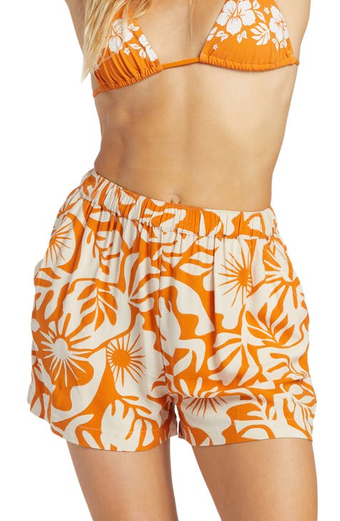 Sea Ya Leaf Print Shorts