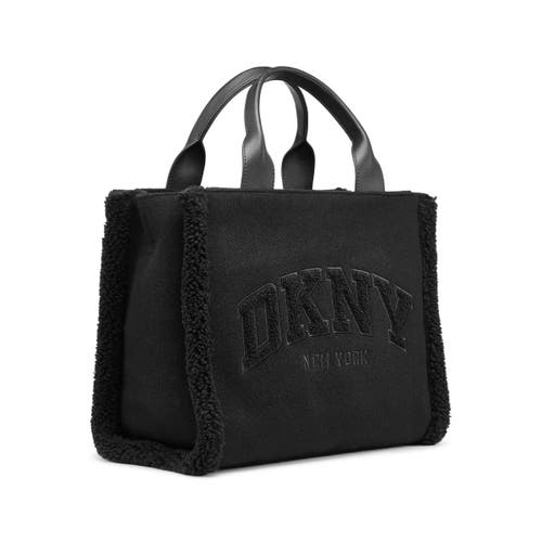 Shop Dkny Hadlee Medium Tote In Black/silver