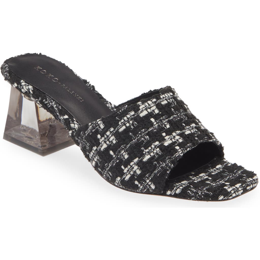 KOKO + PALENKI Belize Sandal in Black Tweed