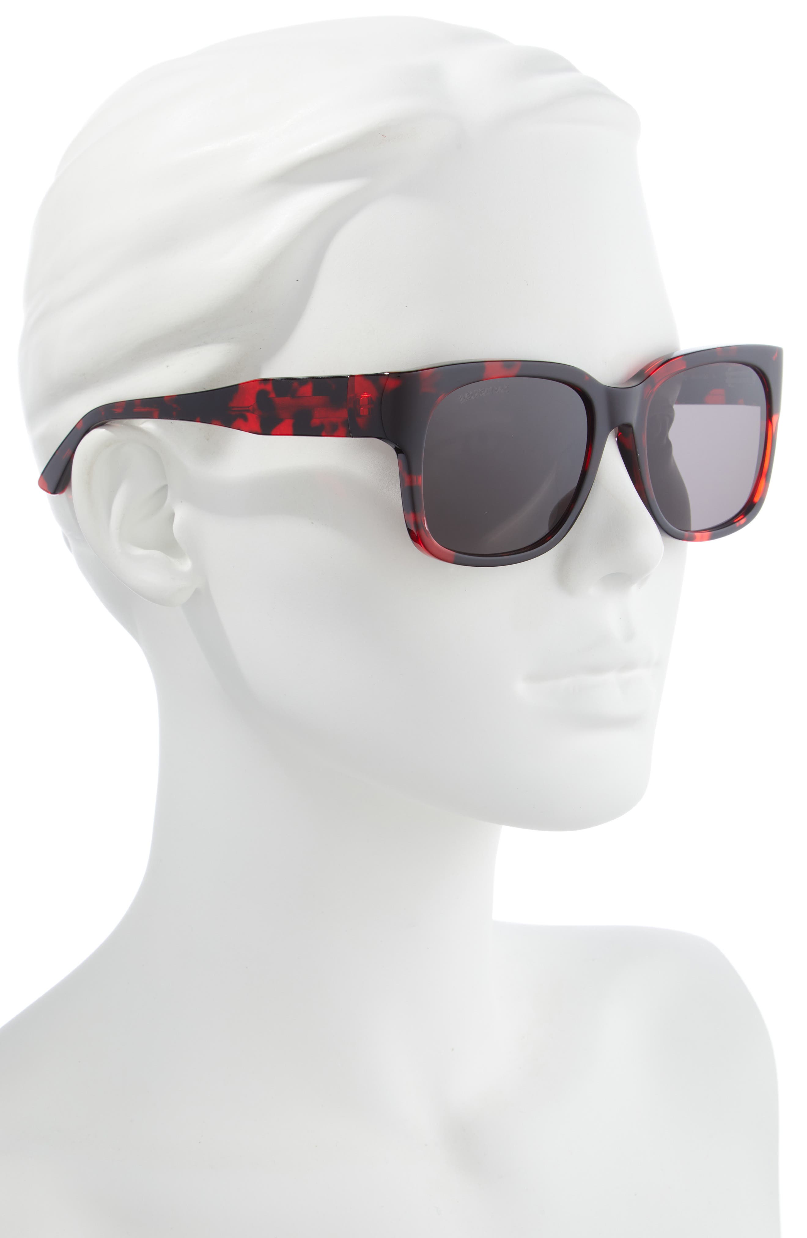 balenciaga 56mm rectangular sunglasses