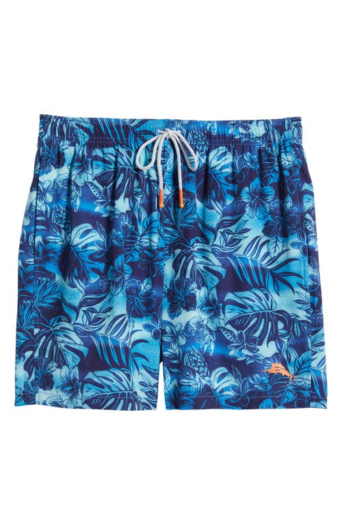 Shop Tommy Bahama Naples Ocean Escape Swim Trunks In Eclipse