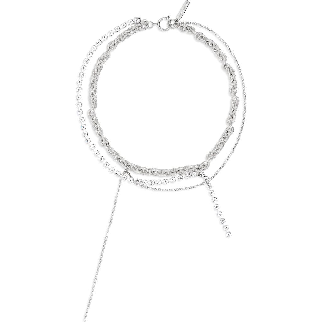 Justine Clenquet Daisy Necklace in Palladium