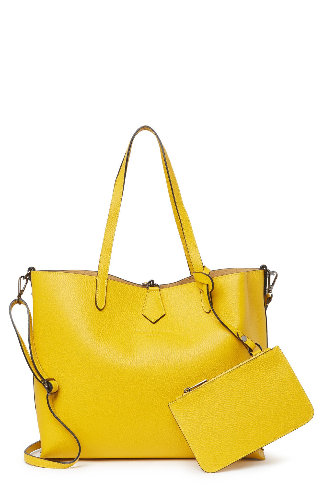 Maison Heritage Elix Leather Tote Bag In Yellow