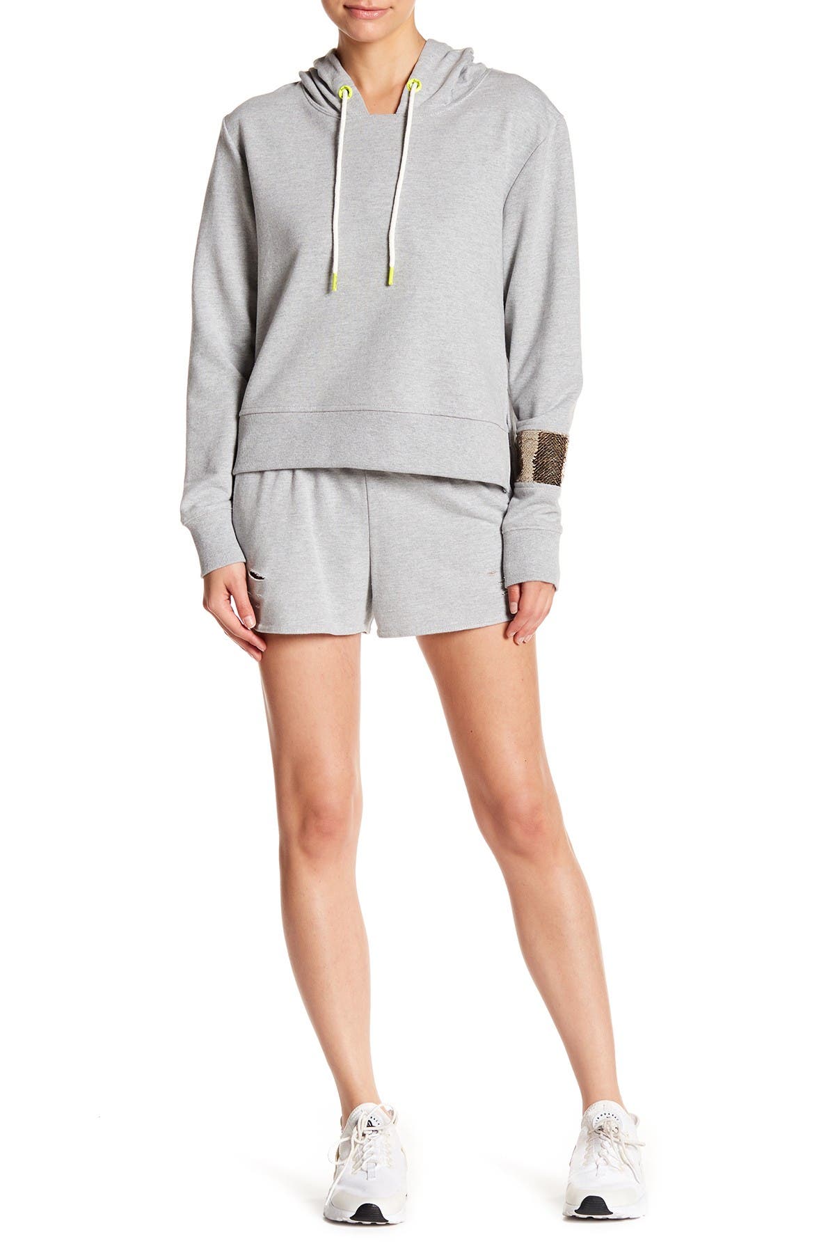 distressed sweat shorts