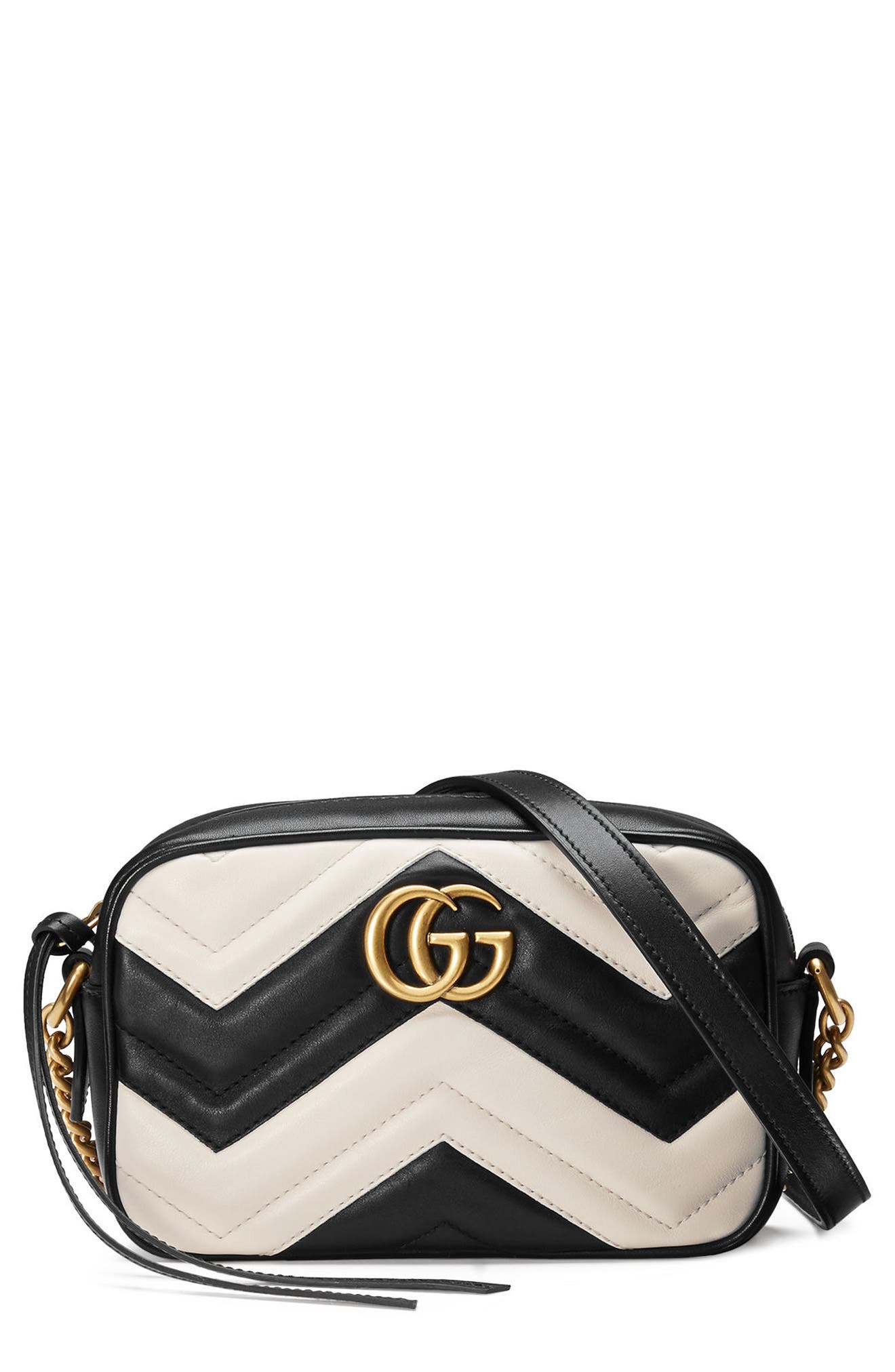 gucci marmont black and white