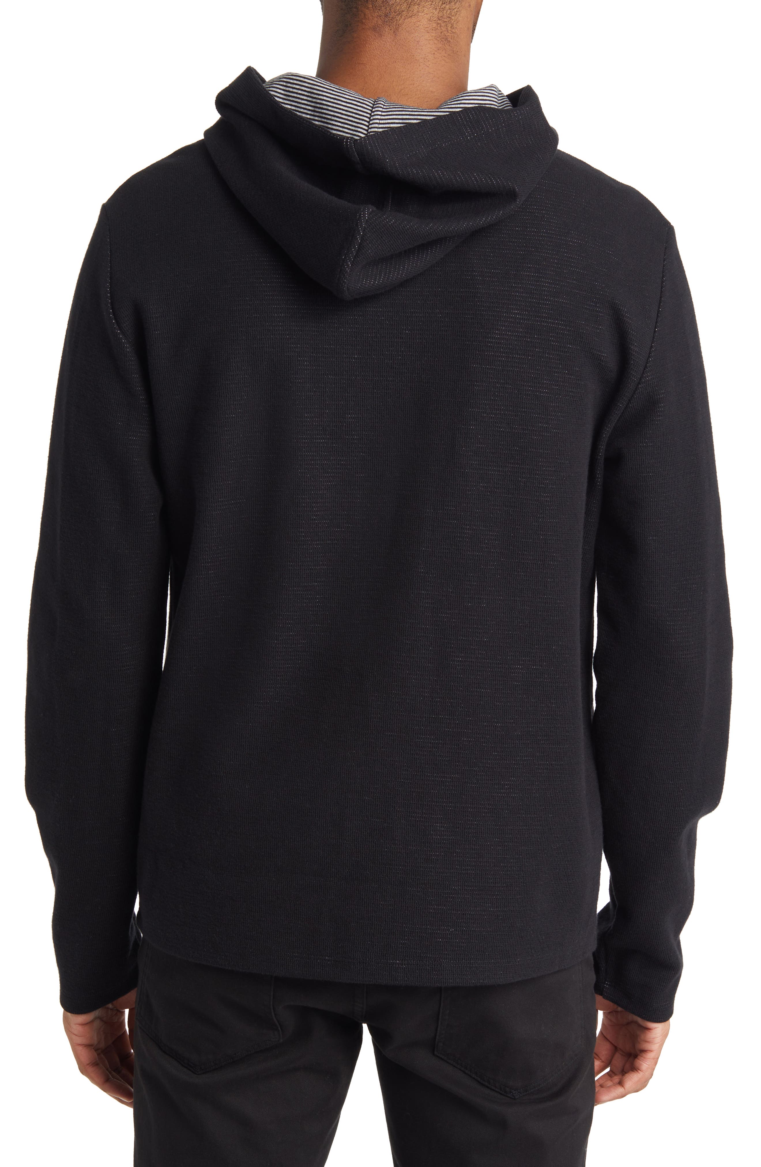 men's waffle knit hoodie