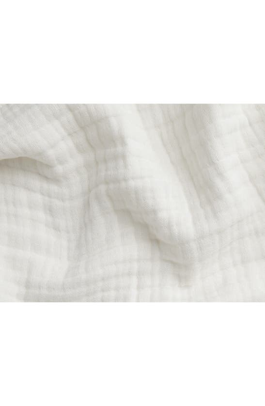 Parachute Cloud Cotton & Linen Gauze Bed Blanket In Cream