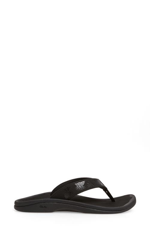 Shop Olukai Ohana Flip Flop In Black/hua