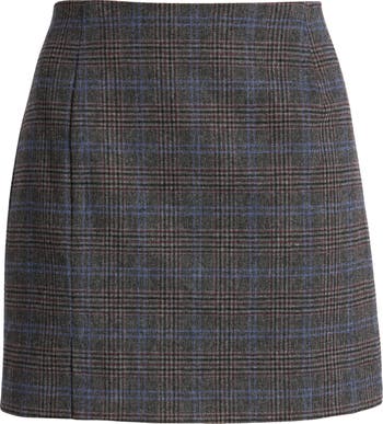 Wool-blend wrap miniskirt in black - Prada