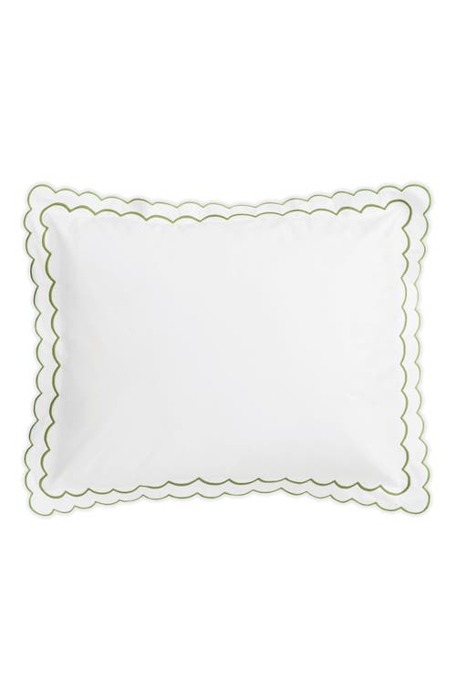 Matouk India Cotton Pillow Sham in Grass at Nordstrom