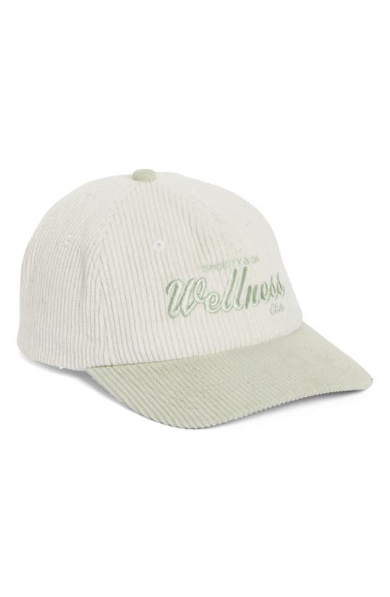 Shop Sporty And Rich Sporty & Rich Draft Corduroy Snapback Baseball Cap In White