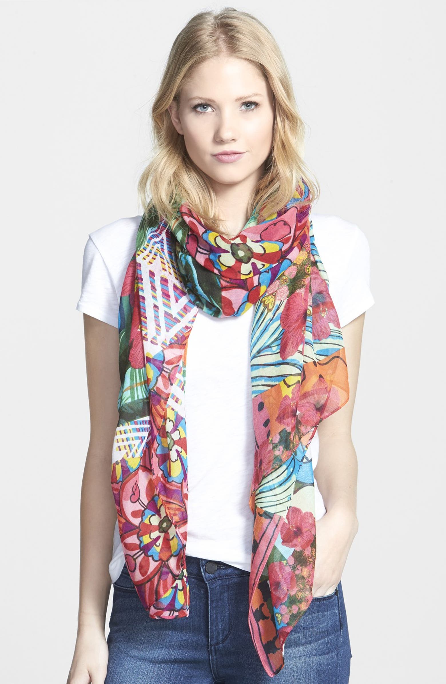 Desigual® Floral Print Scarf | Nordstrom