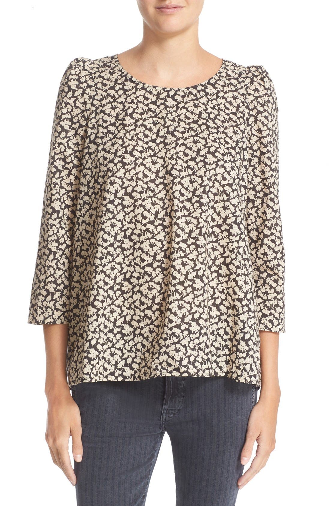 THE GREAT. Print Cotton Voile Blouse Nordstrom