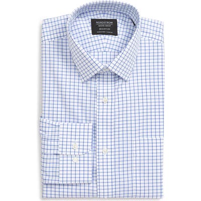 Nordstrom Shop Smartcare(TM) Classic Fit Check Dress Shirt - Blue
