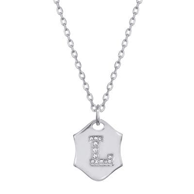 Stella + Ruby Nom De Plume Initial Pendant Necklace