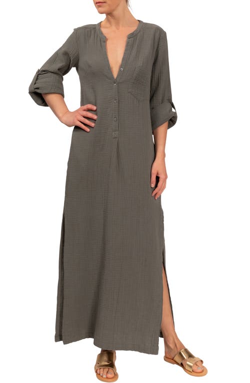 Tracey Cotton Caftan in Military