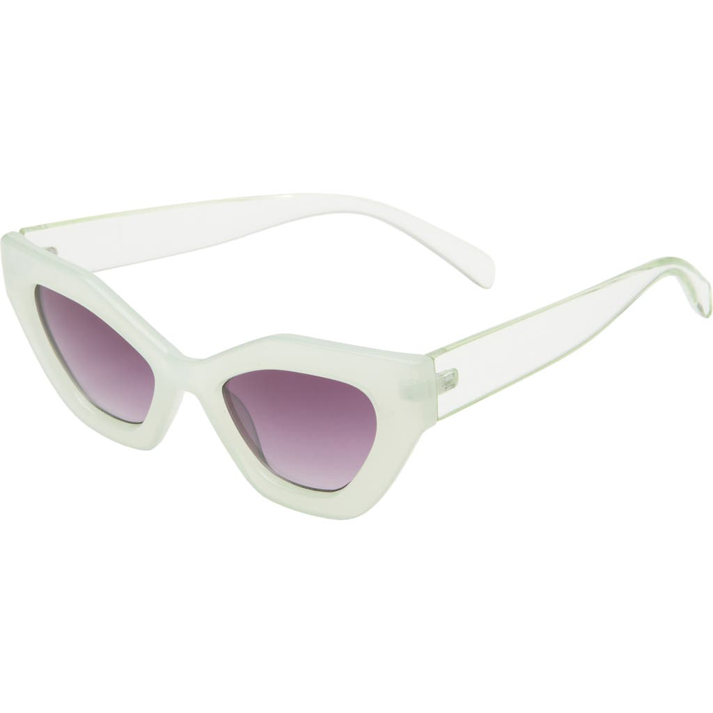 Bp. 53mm Cat Eye Sunglasses In Milky Mint Green