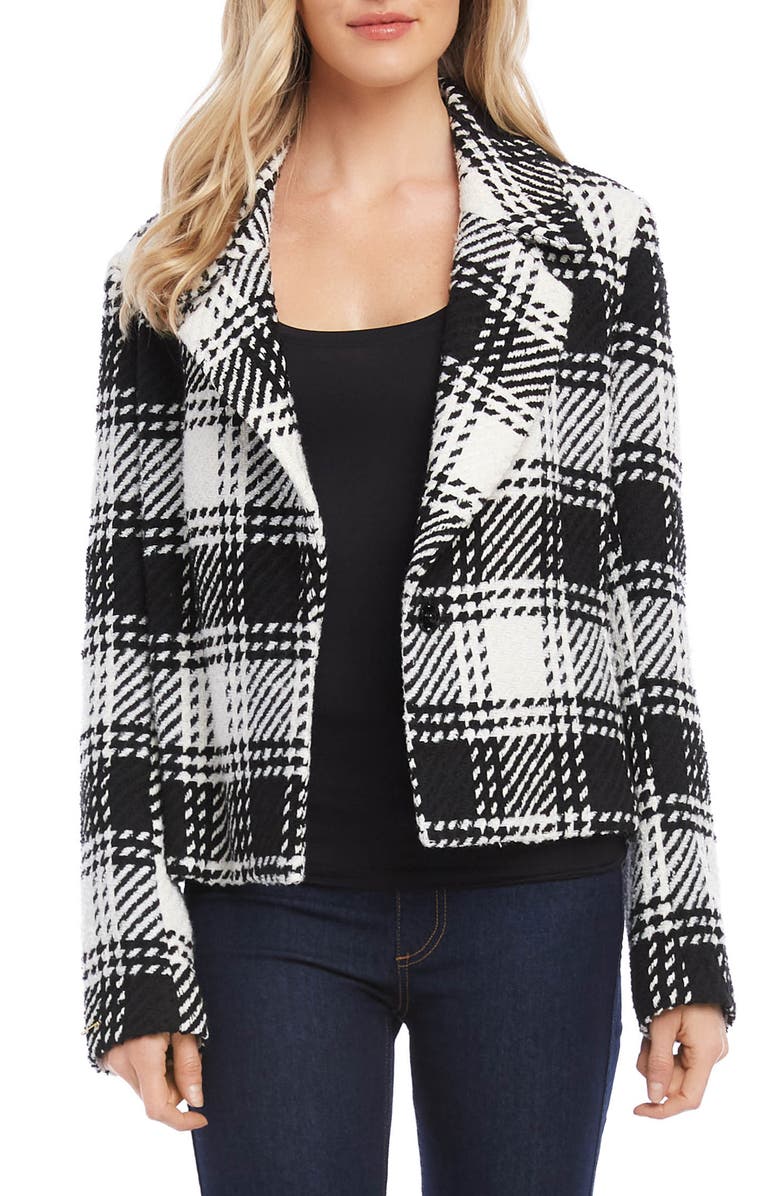 Karen Kane Plaid Tweed Jacket | Nordstrom