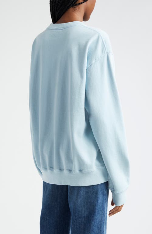 Shop Sporty And Rich Sporty & Rich Wellness Ivy Cotton Graphic Sweatshirt In China Blue