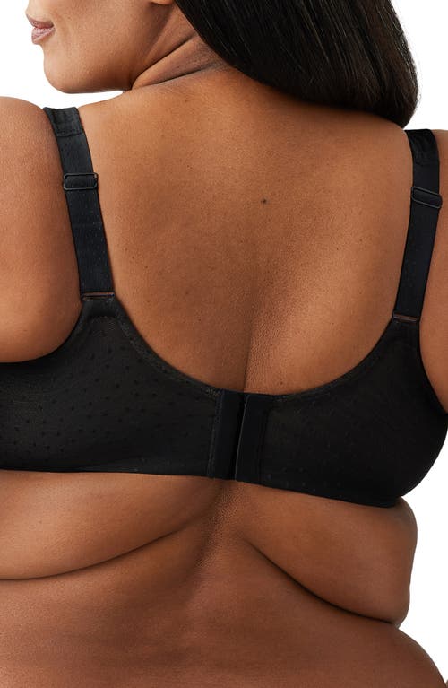 Wacoal Plus Size Back Appeal H-k Cup Underwire Bra 855403 In Black