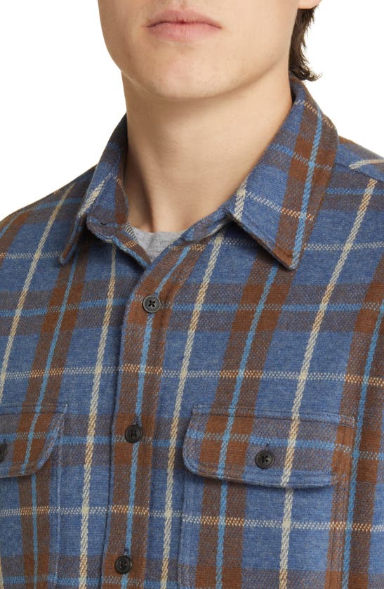 Shop Faherty Legend Buffalo Check Flannel Button-up Shirt In Alpine Lake Plaid