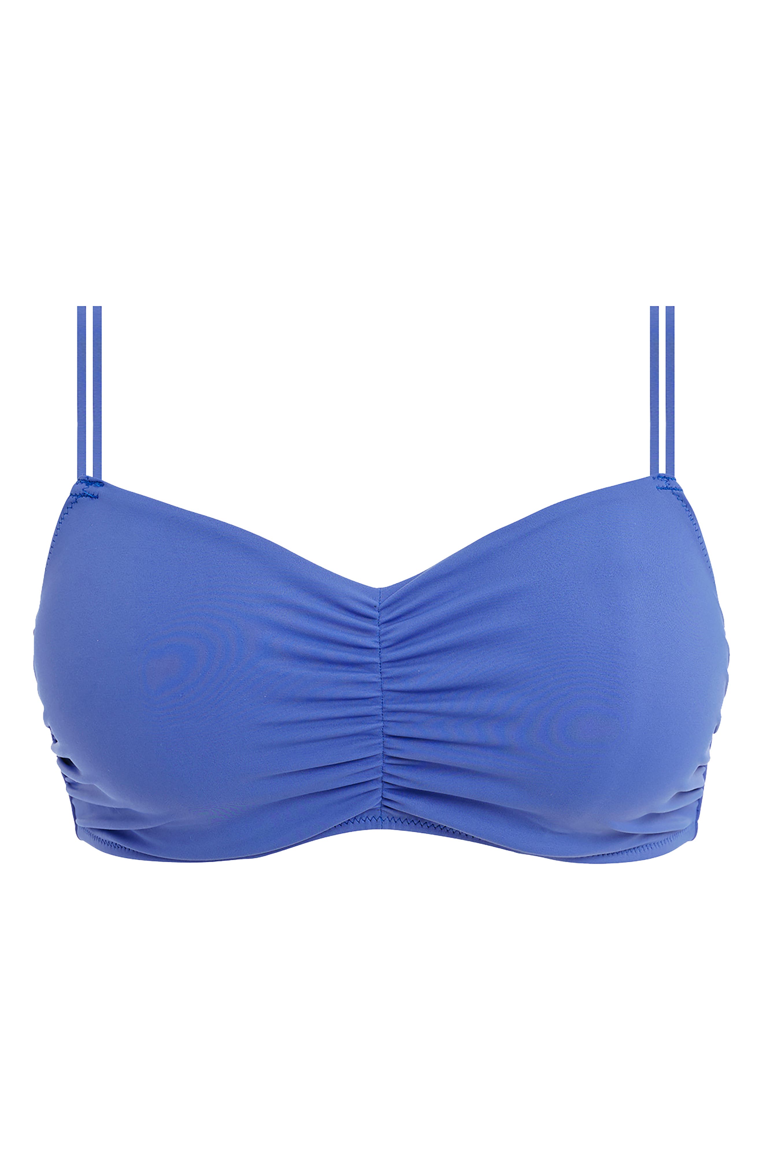 Freya Jewel Cove Concealed Underwire Bikini Top in Plain Azure | Smart ...