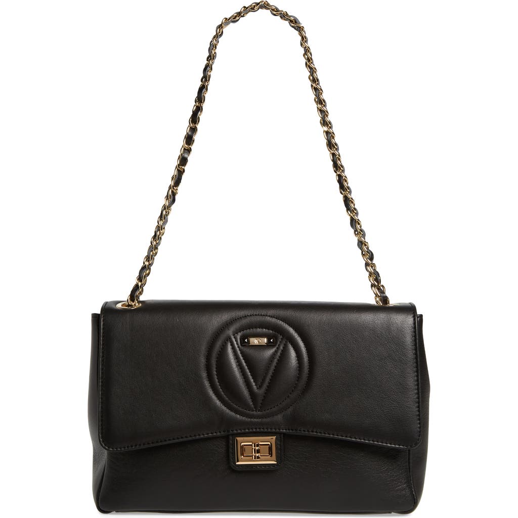 Shop Valentino By Mario Valentino Posh Signature Shoulder Bag In Black