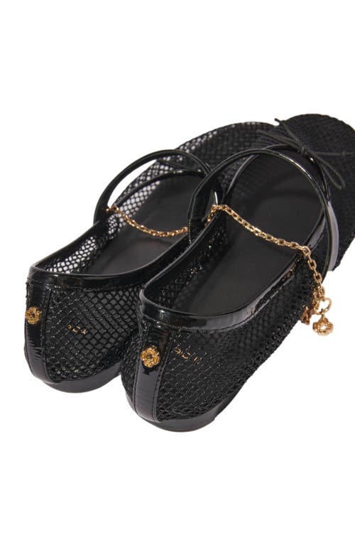 Shop Maje Mesh Ballet Flats In Black