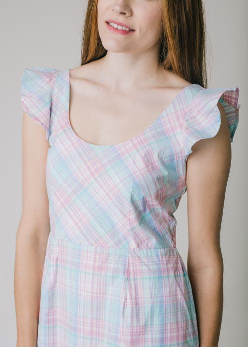 HOPE & HENRY FLUTTER SLEEVE OPEN BACK DRESS 