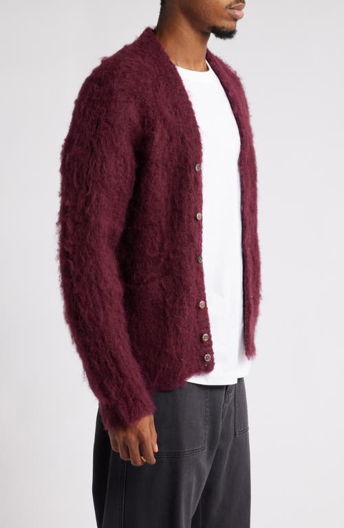 Shop Obey Patron Cardigan In Zinfandel