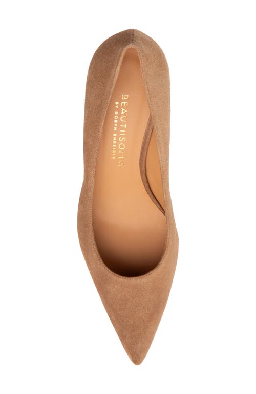 Beautiisoles Corina Pointed Toe Pump In Camel