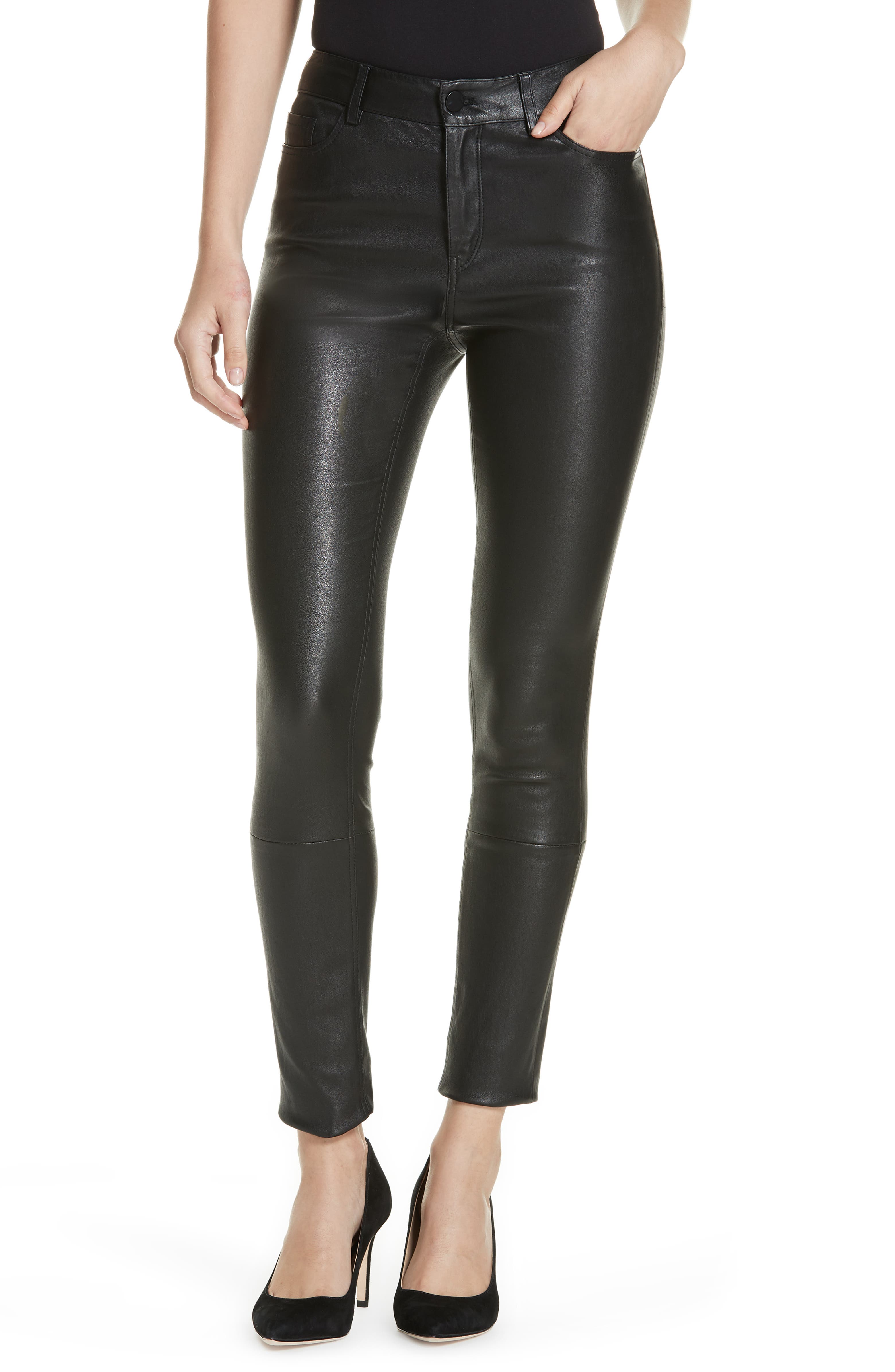 Theory Bristol Leather Skinny Pants | Nordstrom